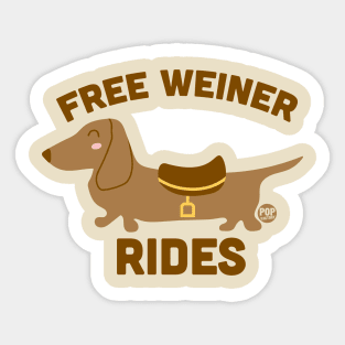 FREE WEINER RIDES Sticker